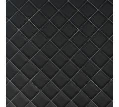 Ромб 3,5 белый на LUX black стеганная ткань
