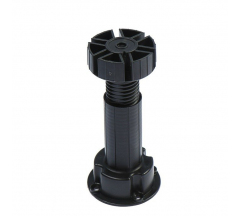 Ножка Н150-180мм пластик черный регул-я