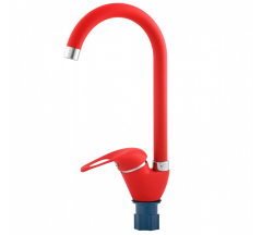 Смеситель д/кухни 361-03 красный (с ПВ 40см)