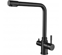Смеситель кухонный Т60303BK-300 нерж.черный под фильтр