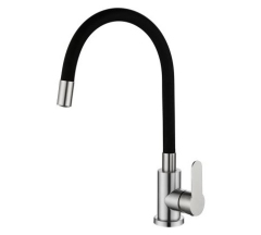 Смеситель кухонный Т40193B-2 черный с гибк.изливом