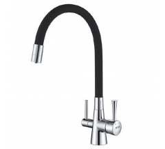 Смеситель кухонный Т60003B-2 черный с гибк.изливом