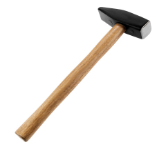 Молоток слесарный с квадр.бойком дер.ручка 400г