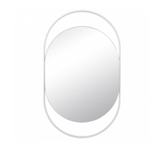 Зеркало настенное 9055-Zm2 90*55см овал метал.белый Мансарда