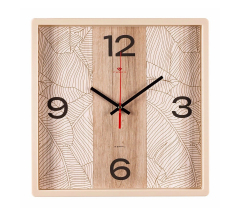 Часы Арабеска 3028-013 30*30см квадрат бежевый,Рубин