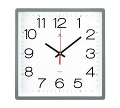 Часы КЛАССИКА 3028-141Gr 30*30см квадрат серый ,Рубин