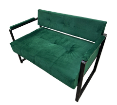 Диван офисный Лофт 1,2м на метал.каркасе с боковин.