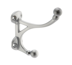 Крючок двухрожковый хром KR 0100