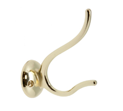 Крючок двухрожковый золото KR 0190 OT