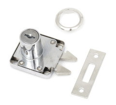 Замок мебельный для шкафов-купе №202 d19*22 с отв.планкой