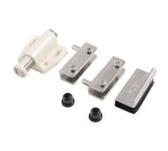 Магнит для стекл.дверей одинарный хром