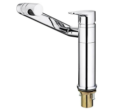 Смеситель для умывальника с вращающ.изливом и аэратором шпиль Ledeme