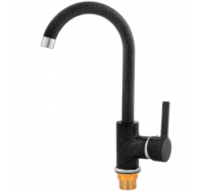 Смеситель д/кухни RUSANT PC-K 5611-04 черный (подводка 40см)