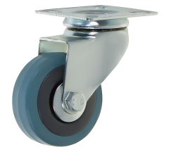 Колесо 1238 меб D=50мм без тормоза серое