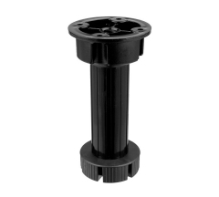 Ножка Н130-160мм пластик черный регул-я