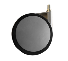 Опора колесная D-125мм на резьбе без стопора рех.ход серый