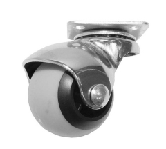 Колесо 1202 меб Шар D=50мм резин.черное