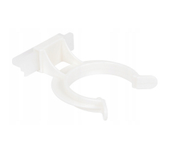 Клипса для пласт. цоколя с планкой белая