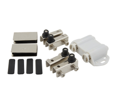 Комплект стеклопетель с двойным аморт-м на 2 двери хром