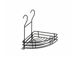 Полка угловая малая  тип-2 черный мат