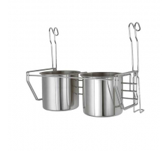 Полка для рейлинга с двумя стаканами C342*W185*H280 хром