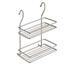 Полка двухъярусная малая хром MX-066