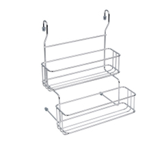 Полка двухъярусная малая для банок хром MX-068