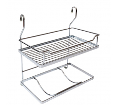 Полка 2-ая на рейлинг KS-2040 с держателем для полотенец