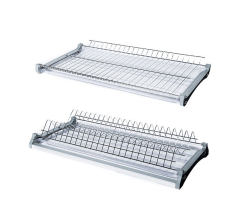Посудосушитель б/рамки 2-ух-уровн 800+поддон хром