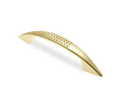 Ручка-скоба с перф.заостренная  8729-17 96мм золото