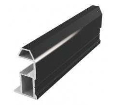 Профиль вертикальный ELEPHANT трапеция черный глянец 5400