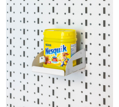 Полка навесная 100*100мм белая