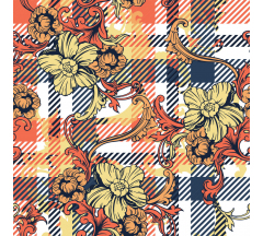 Купон Цветы на клетке 1035